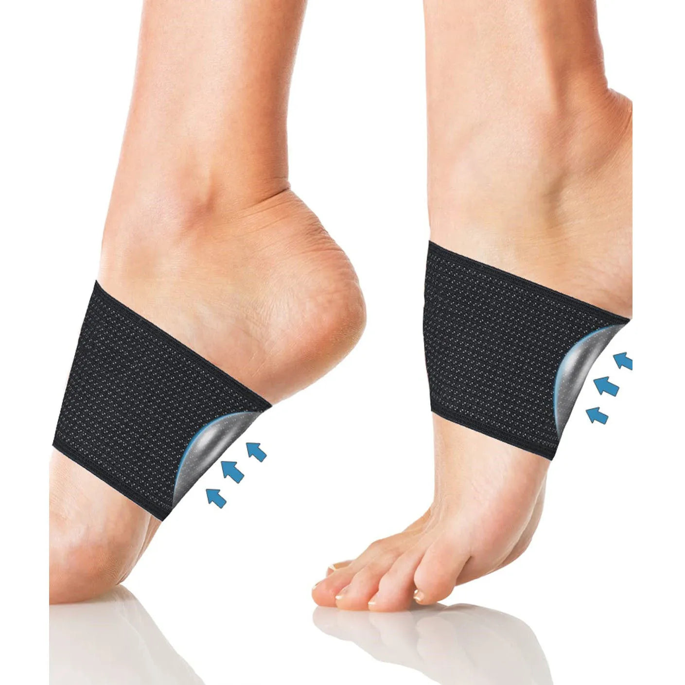 Men's and women's flat foot support pad with heart design PU bandage
