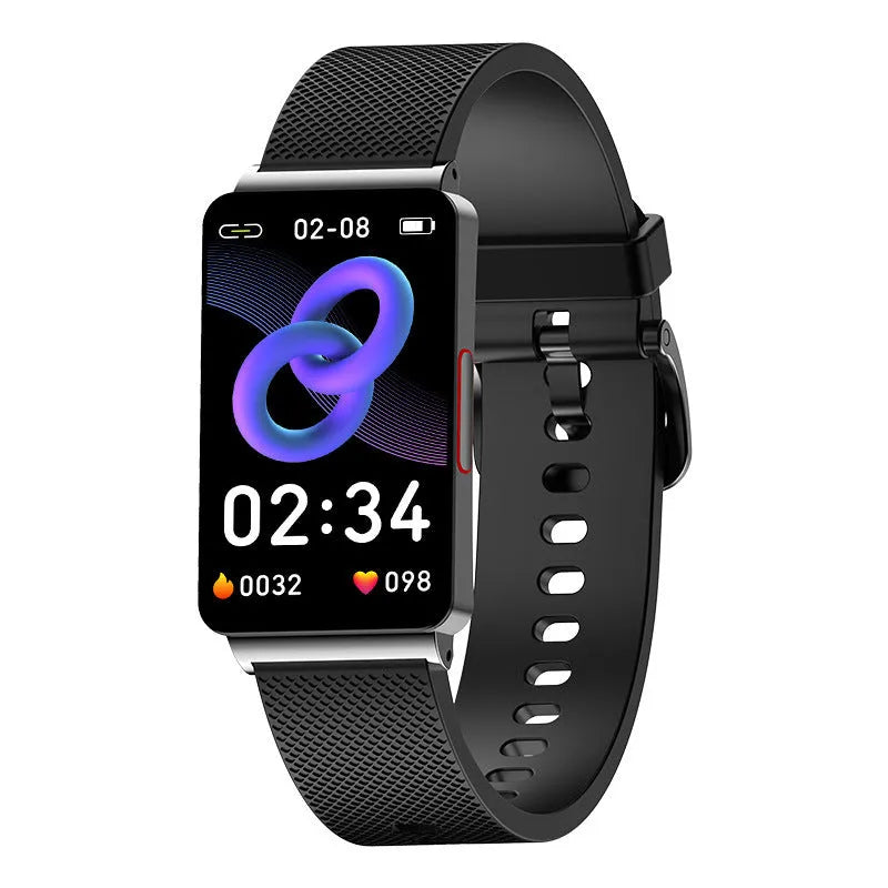 Blood Glucose EP08 Smart Bracelet in black, gold, or silver with touch screen and magnetic charging