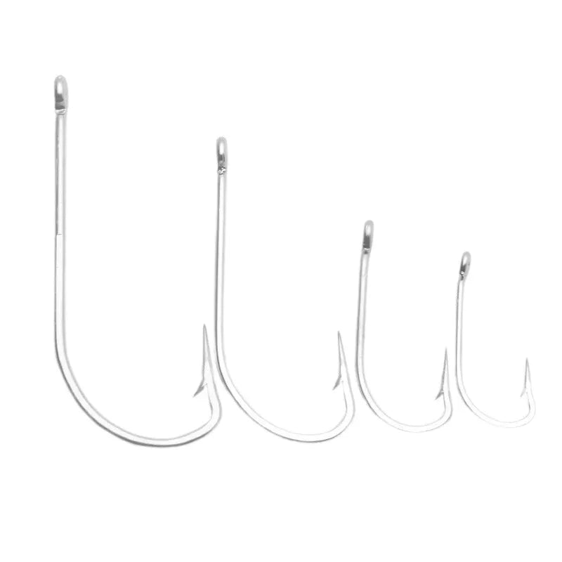 Assortment of multi-specification stainless steel sea fishing hooks for ocean boat fishing