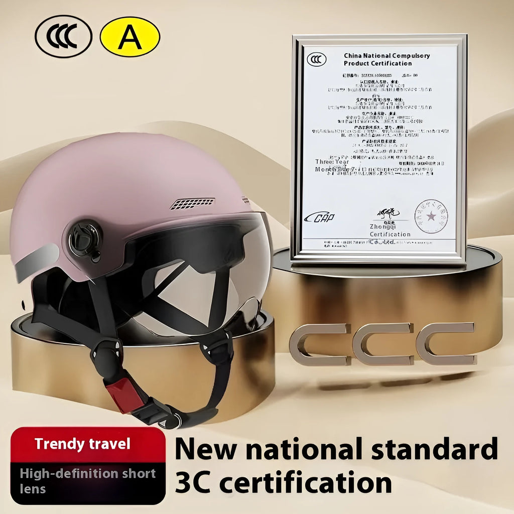 3C certified electric motorcycle helmet with sun visor in multiple colour options