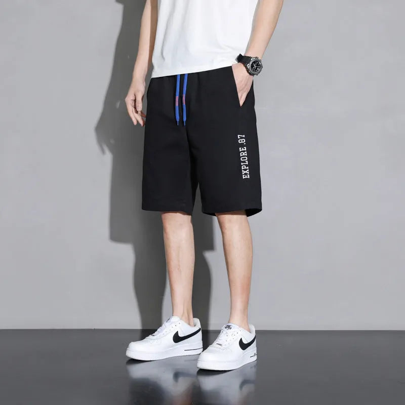 Cotton shorts for boys in black, khaki or white colours with mid waist design and extended sizing options