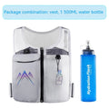 Sports running vest with integrated phone pocket in breathable mesh fabric