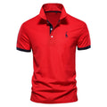 Men's slim fit short sleeve t-shirt featuring a deer embroidery design on the chest.