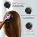 USB-powered grey head massage tingler with anti-leak hair brush design for scalp vibration.
