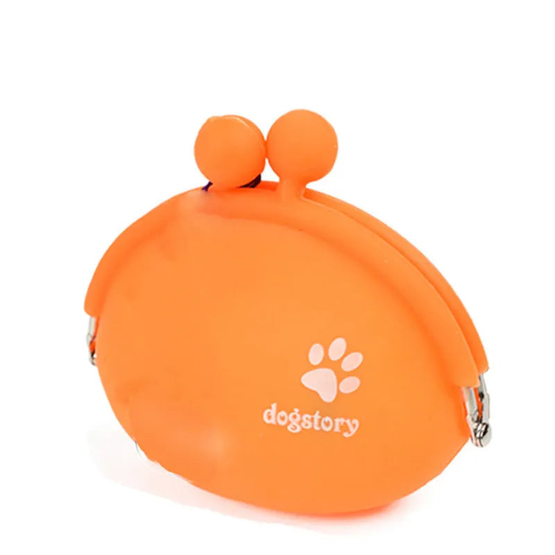 Silicone dog training treat pouch with hook and loop fastening in assorted colours