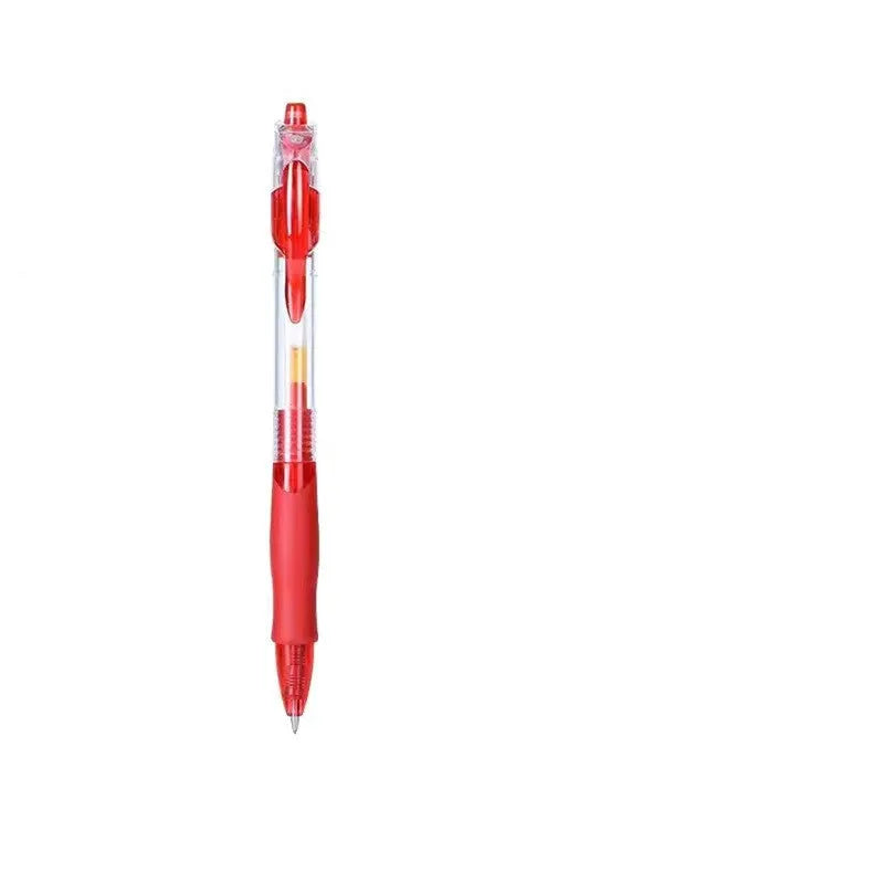0.5mm gel pen in black, red, or blue ink colours with plastic barrel