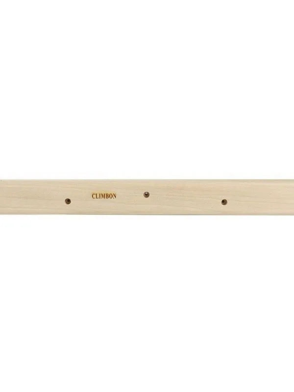 Three wooden grip training finger boards in different sizes for pull-up and climbing strength workouts