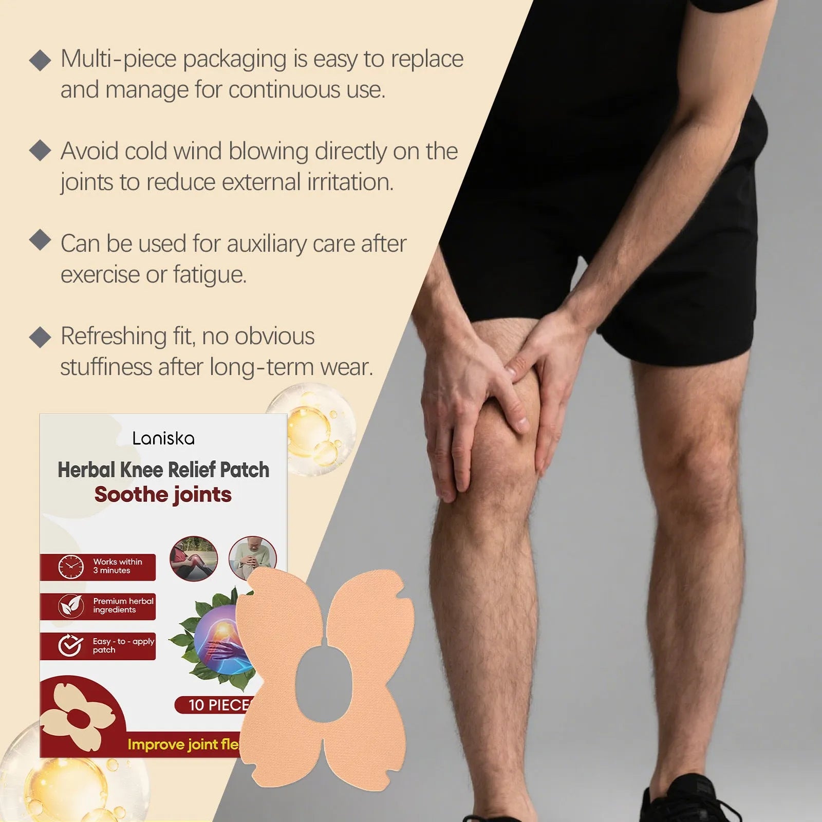 Herbal moxa leaf menthol joint care adhesive bandages 10-piece pack with storage box