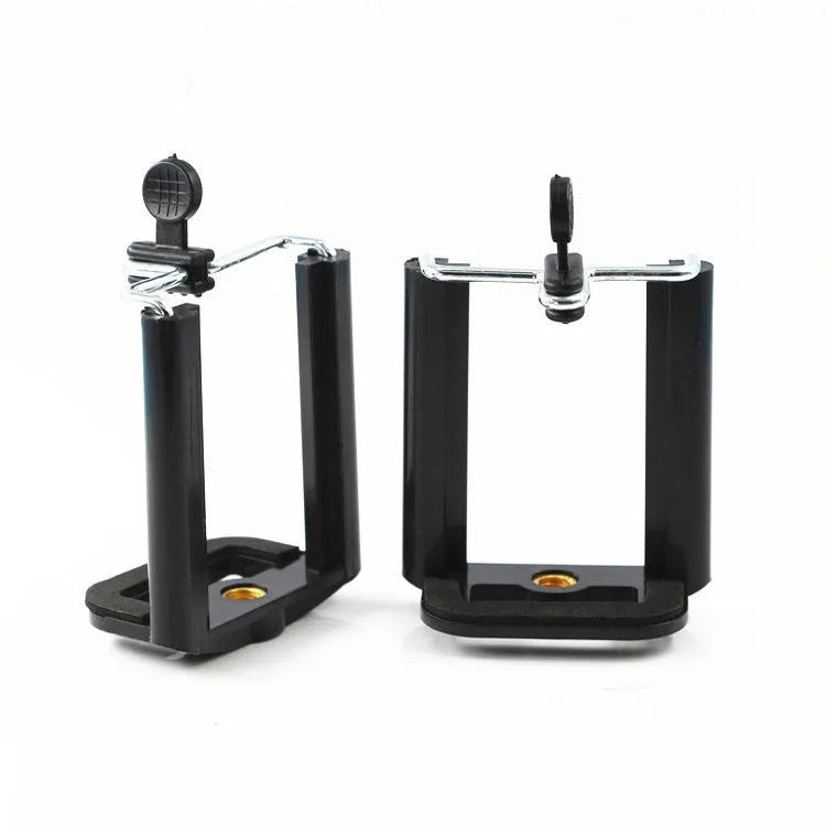 Black plastic U clip universal mobile phone holder bracket.