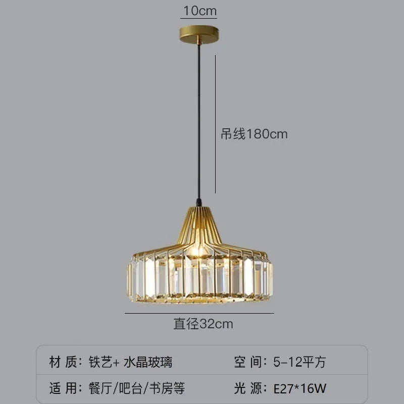 Modern crystal chandelier ceiling lamp with sun lamp design in black iron finish