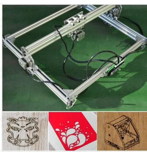 3000mw miniature laser engraving machine with 400x300mm bottom plate for marking and lettering
