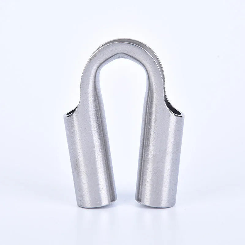 Stainless steel tubular chicken heart round sleeve ring showing circular fastening component