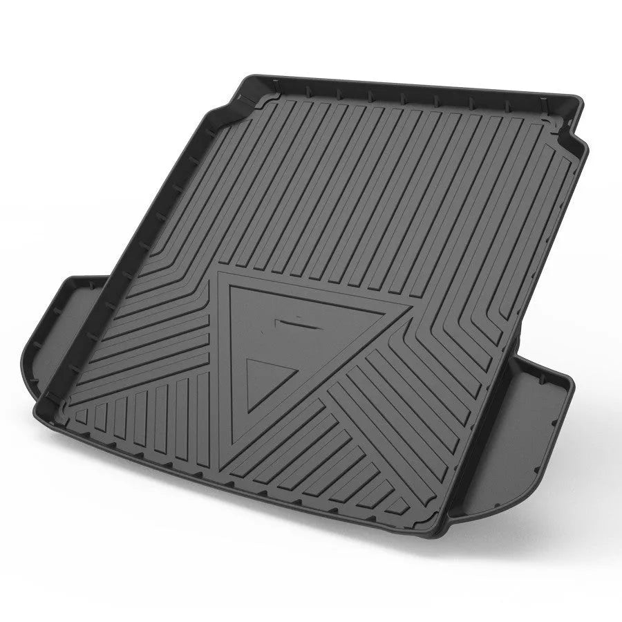 Black carbon fibre pattern TPE car boot liner for trunk protection