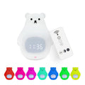White bear cartoon silicone night light with remote control and timer functions