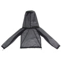 Four-piece anti-mosquito canopy suit set including hooded jacket, trousers and booties for outdoor activities