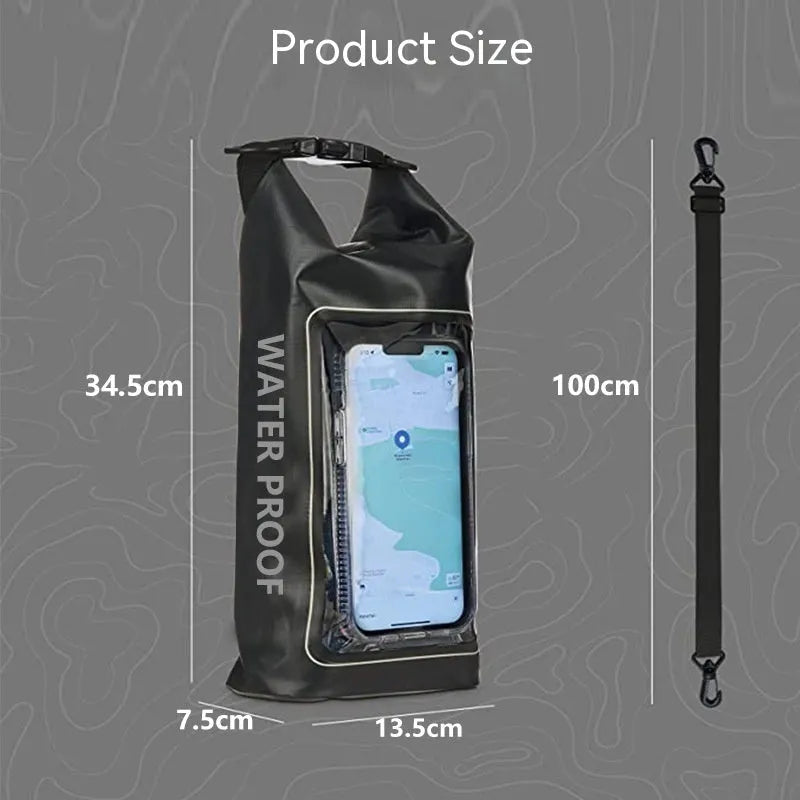 PVC waterproof crossbody sports bag in multiple colours for swimming and outdoor water activities