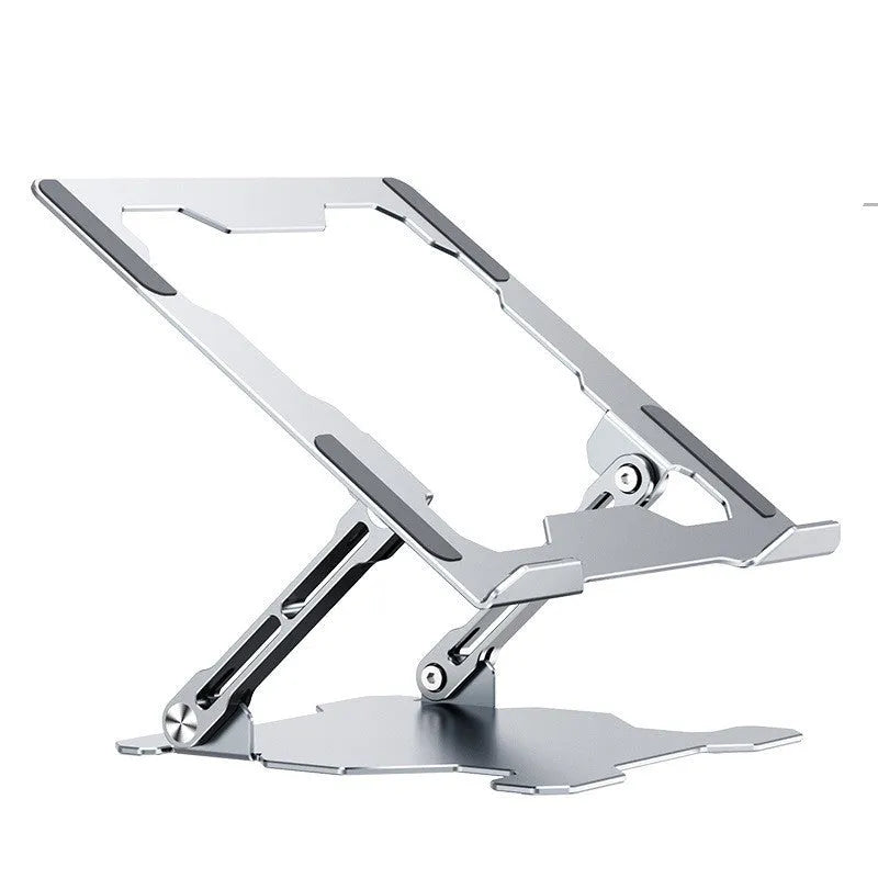 Aluminum alloy adjustable laptop stand in grey or white for devices up to 15 inches