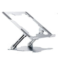 Aluminum alloy adjustable laptop stand in grey or white for devices up to 15 inches