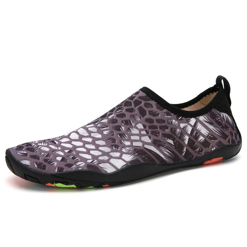 Beach wading shoes with Lycra fabric upper and EVA midsole in multiple colour options