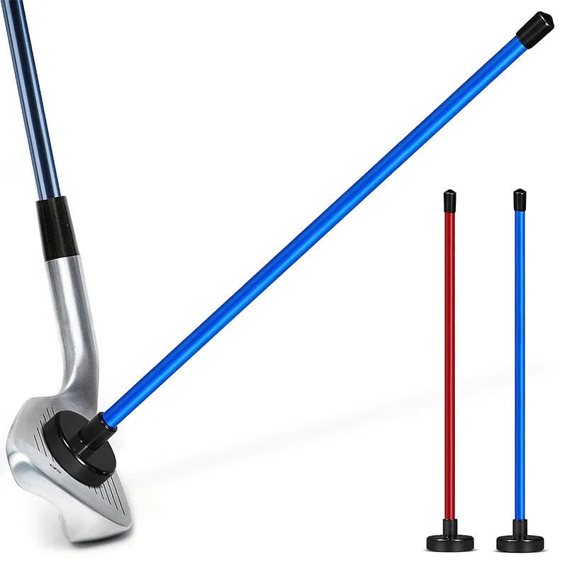 Aluminium alloy golf swing alignment trainer with magnetic baseball bar design in red colour