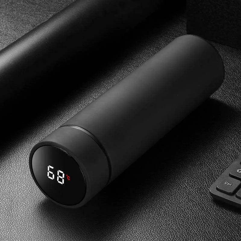 450ml stainless steel vacuum insulated water bottle with copper layer in black, red, gold, and blue colour options