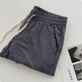 Men's loose straight casual trousers with drawstring waist in multiple colours