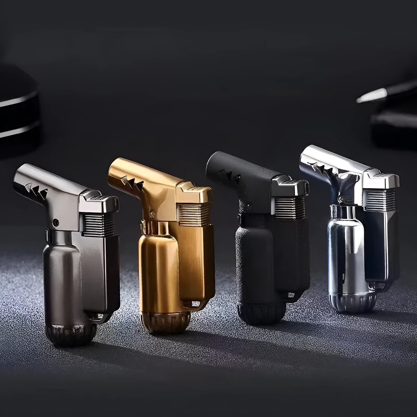 HB805-1 metal windproof lighter in black gold grey silver colour options
