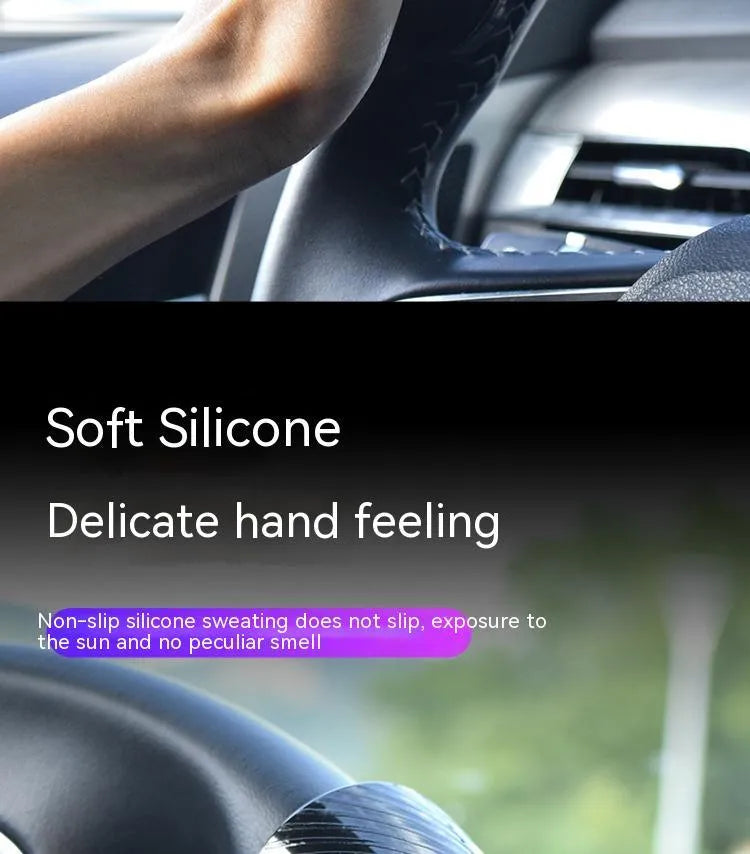 Silicone steering wheel assist ball with metal bearing booster in black or blue colour options