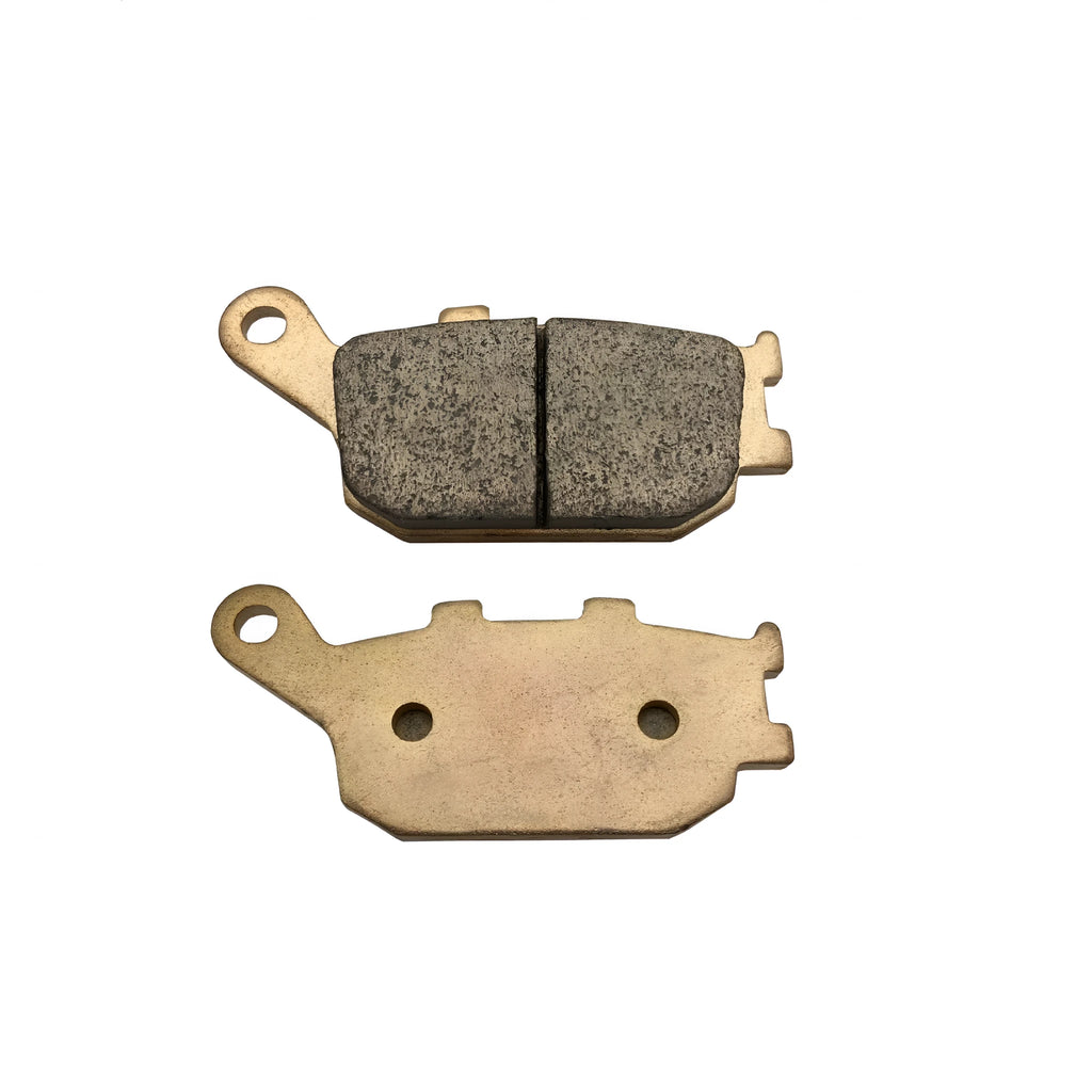 Sintered rear brake pad for Honda CBR954RR CBR929RR showing friction material and backing plate