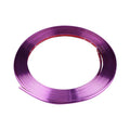 Roll of electroplated purple PVC wheel rim trim sticker, 10mm wide.
