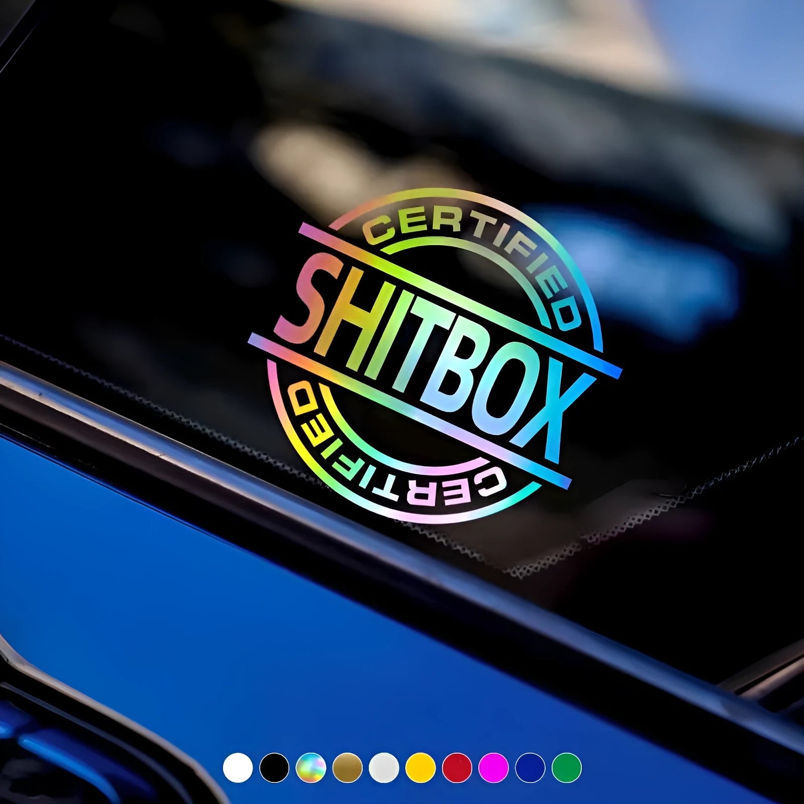 13x12cm vinyl car body sticker in multiple colour options including glitter for vehicle decoration