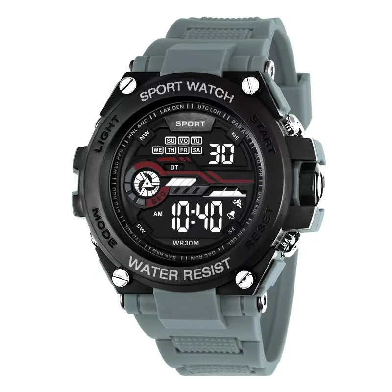 Fashion electronic watch for teenagers shown in one of ten available colours.