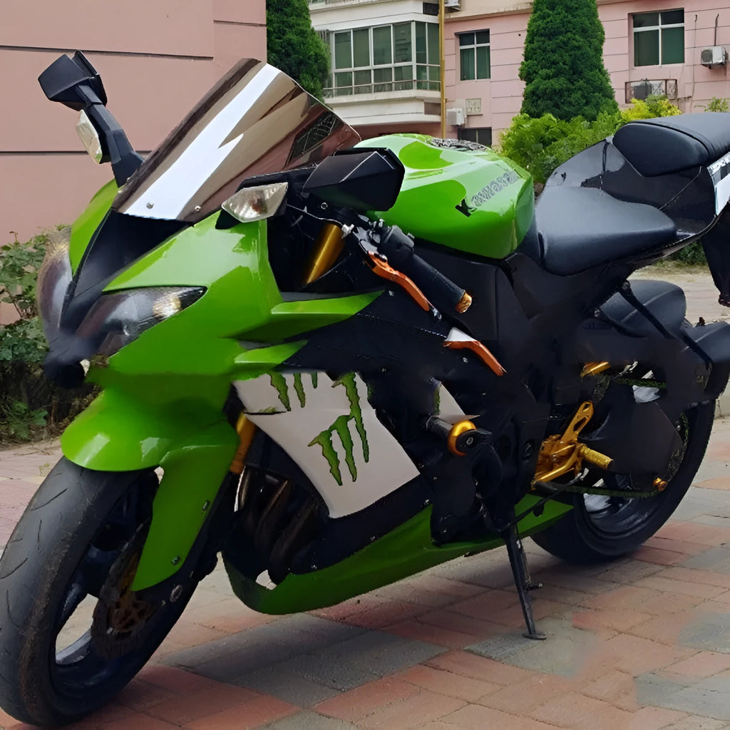 Motorcycle windscreen for Kawasaki ZX-6R and ZX-10R in blue or brown colour