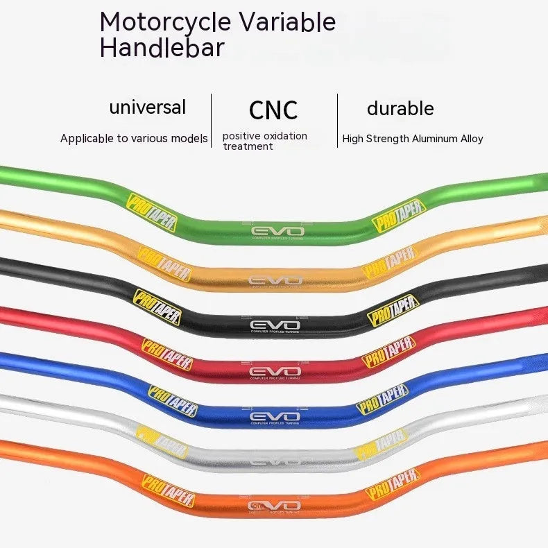 Orange aluminium alloy scrambling motorcycle handlebar with 28mm clamp and 80cm width specification