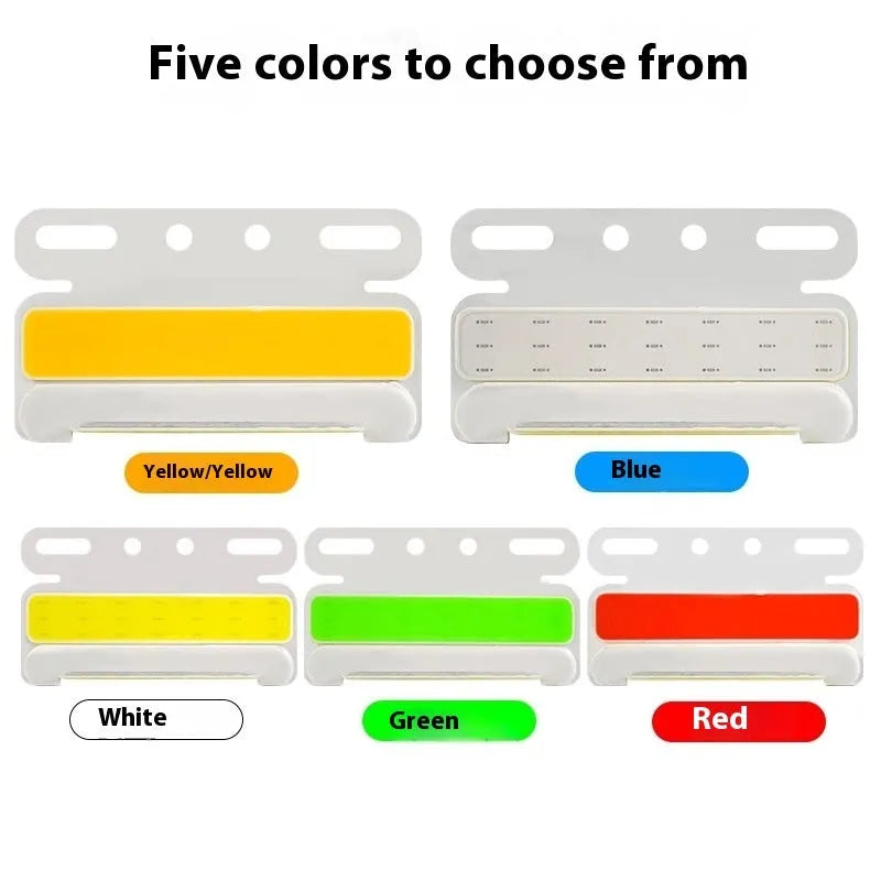 12V 24V aluminium alloy waterproof COB LED truck side light and grounded tyre marker in multiple colours.