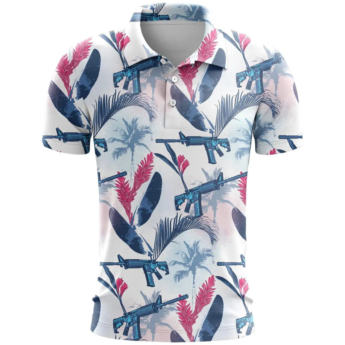 Men's 3D printed short sleeve sports T-shirt in bird eye polyester fabric with colour matching pattern