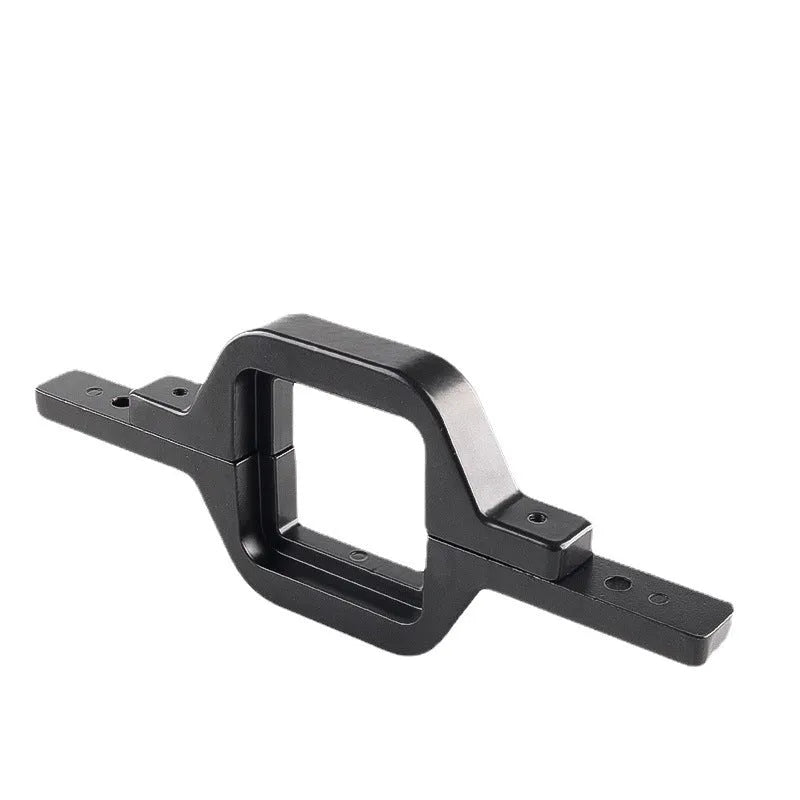 Black aluminium alloy LED reverse light mounting bracket for a Jeep Wrangler.