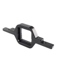 Black aluminium alloy LED reverse light mounting bracket for a Jeep Wrangler.