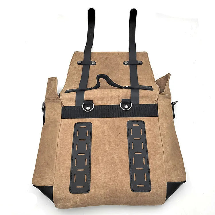 Thick waterproof canvas motorcycle side bag with large capacity dimensions