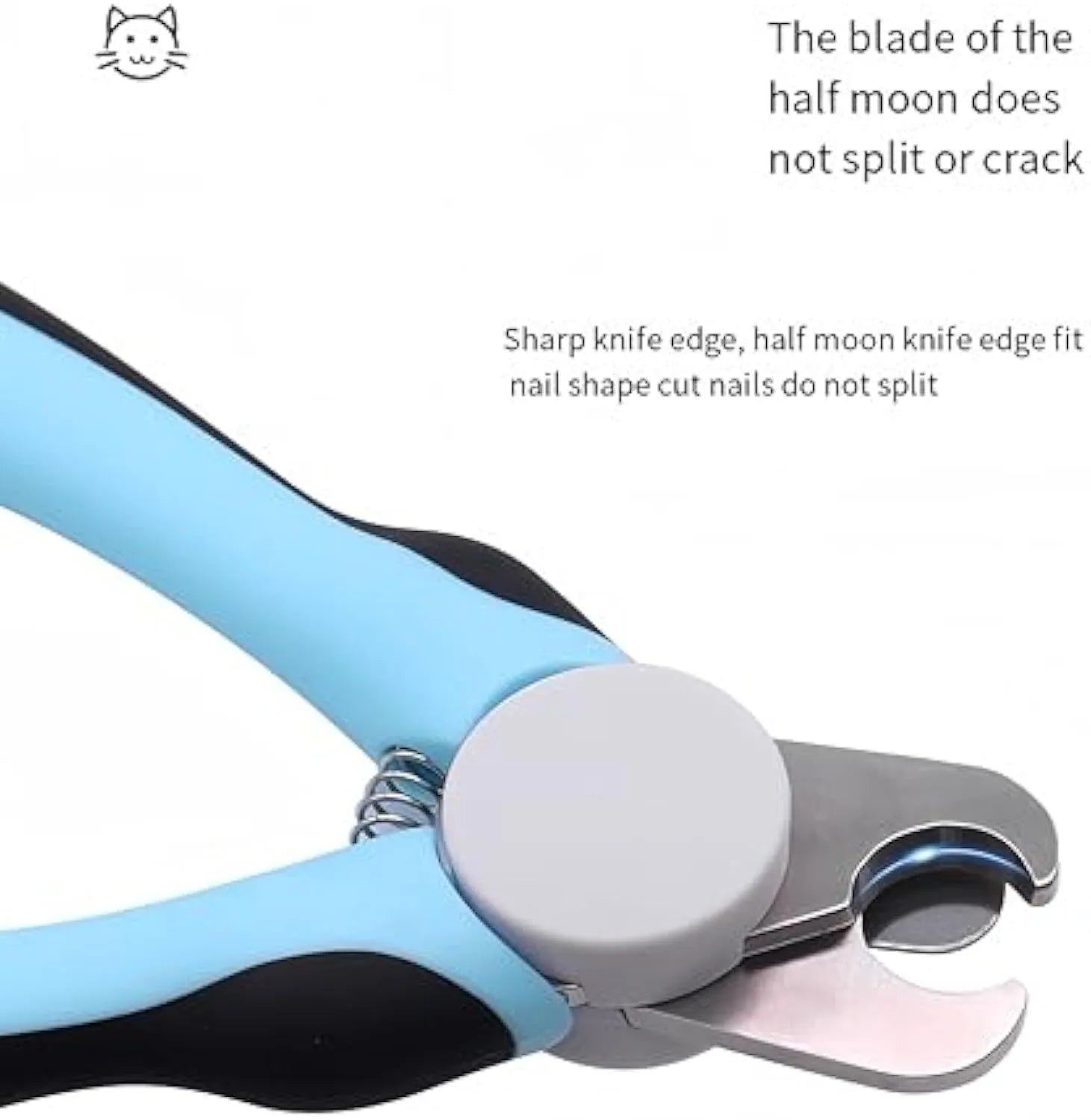 Blue heavy-duty dog nail clippers with a safety guard for large breeds and thick nails