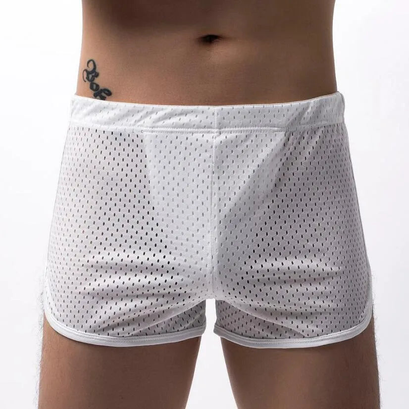 Men's three-point cotton boxer shorts in multiple colours with mid-waist design