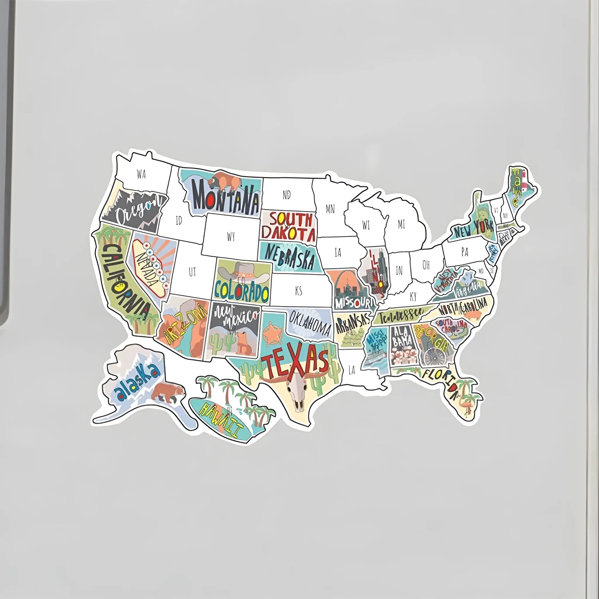 Travel sticker set and white background map for car body customisation with adhesive vinyl letters
