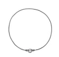S925 sterling silver clavicle necklace with pendant on a model, showing 50cm, 55cm, and 60cm length options.