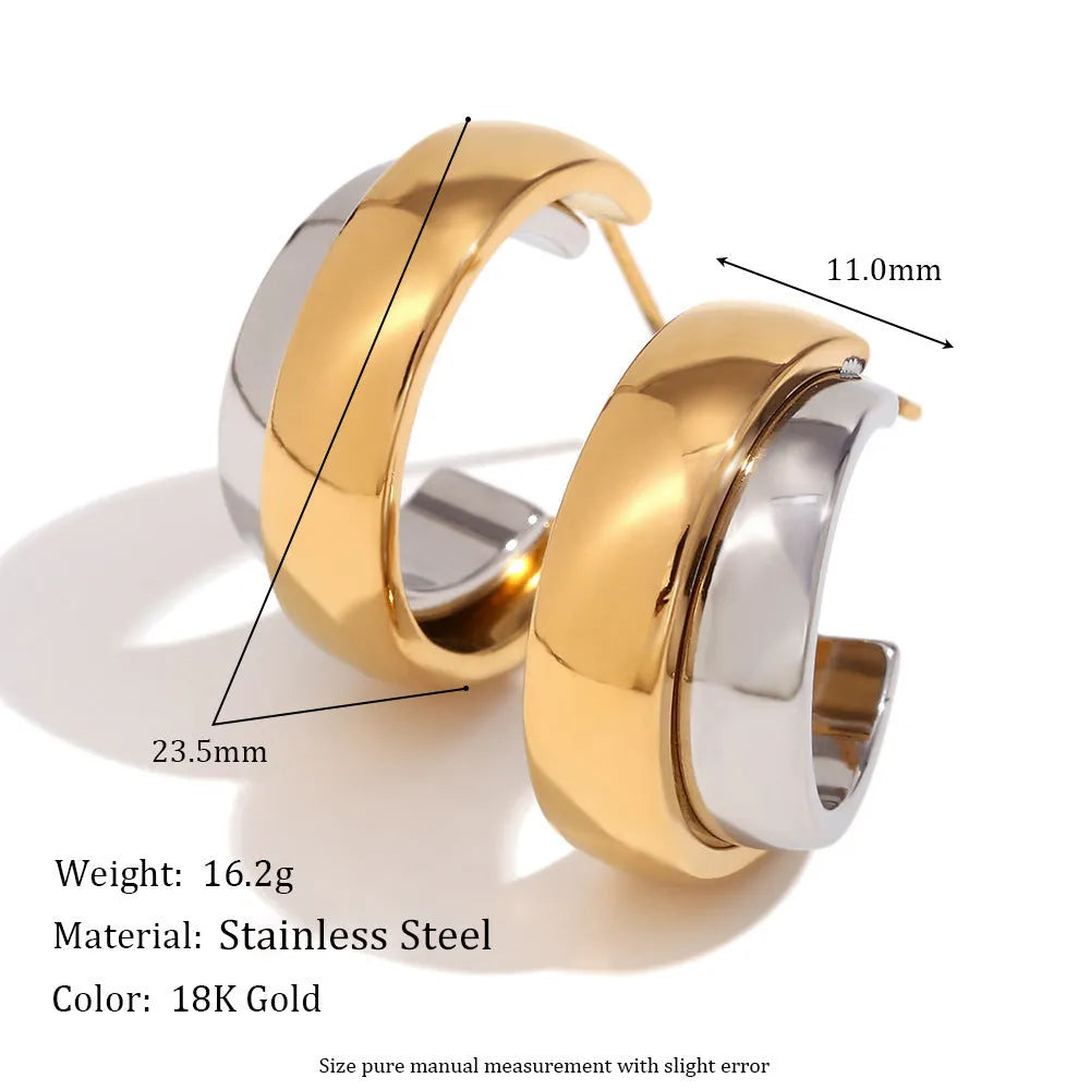 Gold colour jewellery set with geometry round ring design including earrings, necklace, and bracelet