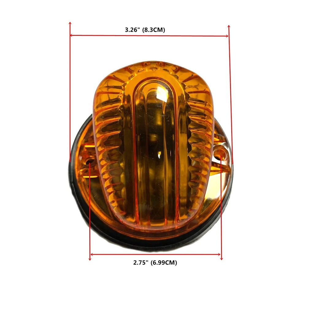 Set of five LED roof cab lights for cars and trucks with yellow, transparent and smoked black lampshade options