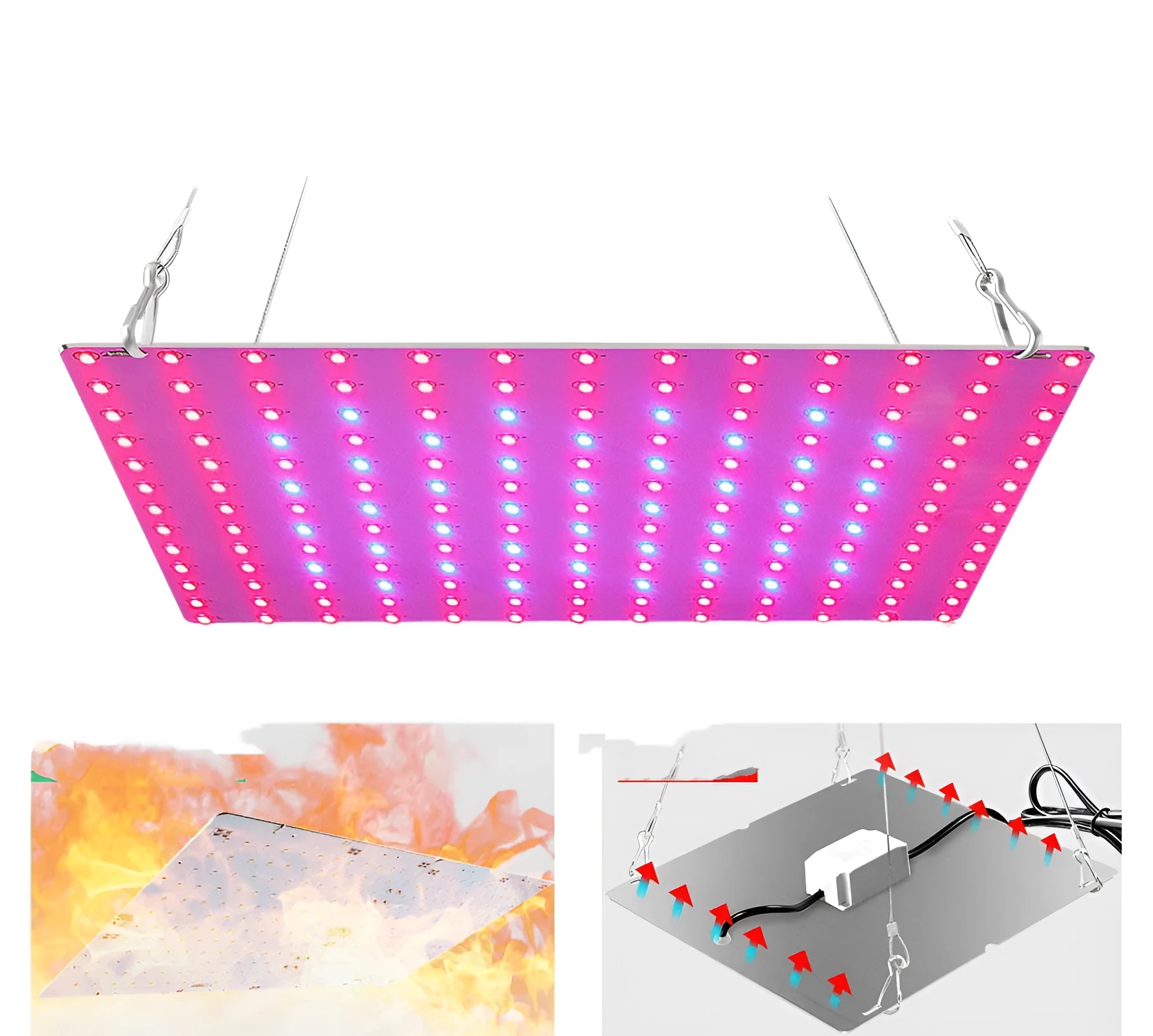 D-section bare board LED plant growth light with aluminium shell and 81 beads for indoor gardening