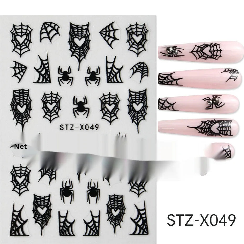 Black and silver stripe nail art stickers for French manicure designs in plastic material