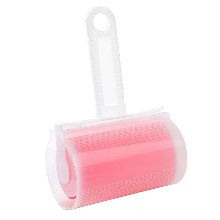 Reusable washable lint roller with cover for pet hair removal on fabrics
