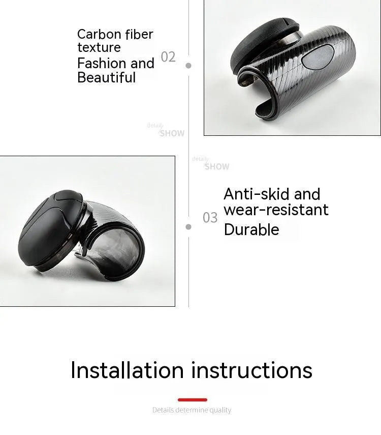Silicone steering wheel assist ball with metal bearing booster in black or blue colour options