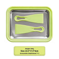 Children's hand-operated DIY fried ice and yogurt machine in green colour with aluminium construction